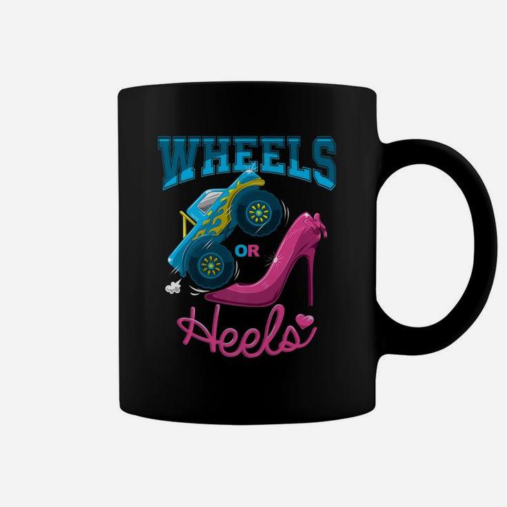 Wheels Or Heels Gender Reveal Family Coffee Mug