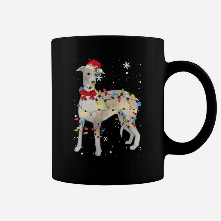 Whippet Dog Christmas Light Xmas Mom Dad Gifts Sweatshirt Coffee Mug