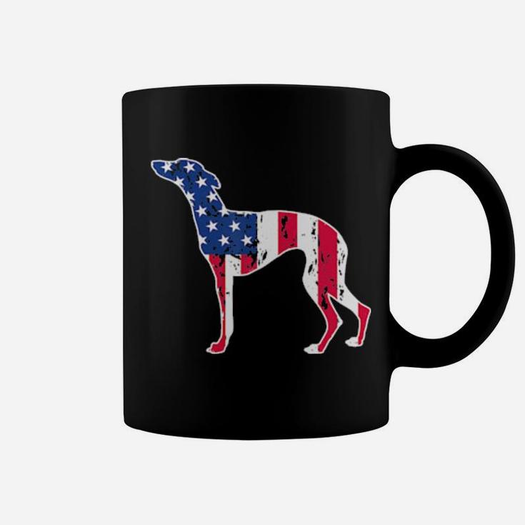 Whippet Dog Lovers American Flag 4Th Of July Gift Coffee Mug