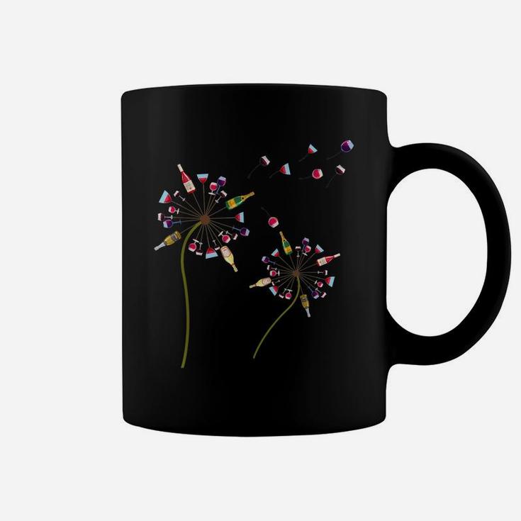 Wine Dandelion Drinking - Funny Wine And Dandelion Lover Coffee Mug