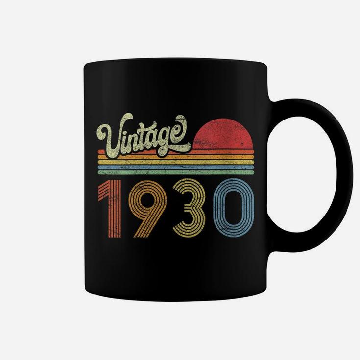 Womens 1930 Birthday Gift Vintage Born Made 1930 Retro Sunset Coffee Mug