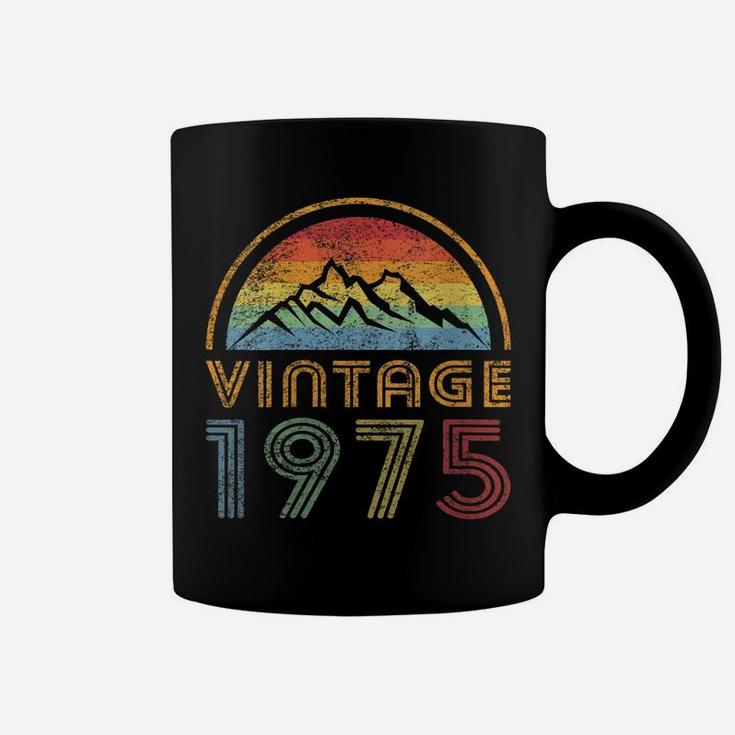 Womens 1975 Born Made 1975 Vintage Mountains Sunset Gift Men Women Coffee Mug