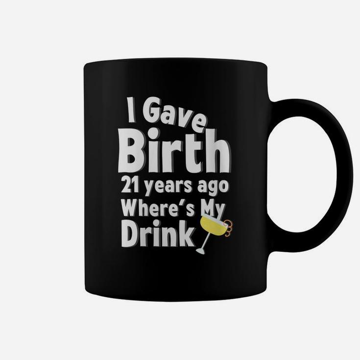 Womens 21St Birthday Gift For Her Featuring A Cute Margarita Drink Coffee Mug
