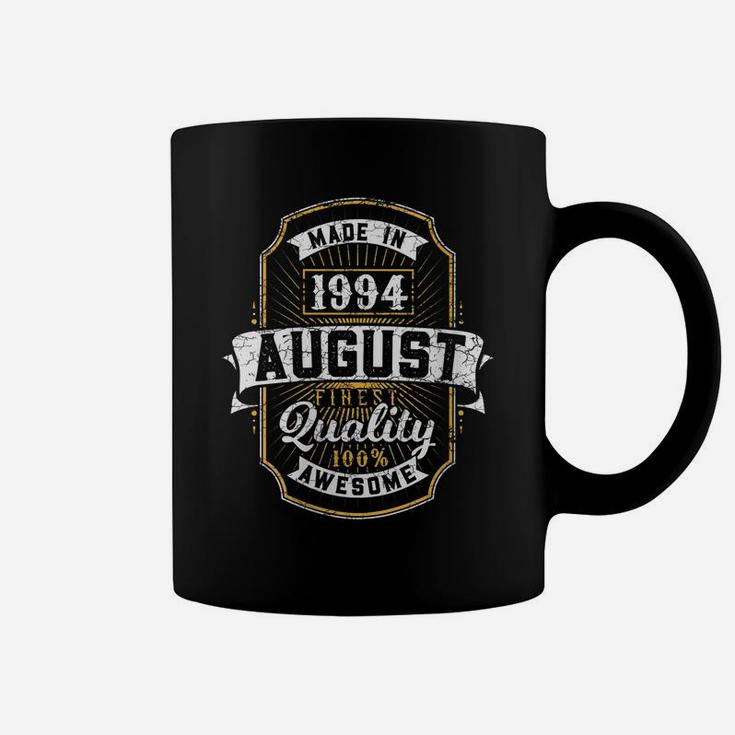 Womens 27Th Birthday 27 Years Old 1994 August Made Born Vintage Coffee Mug