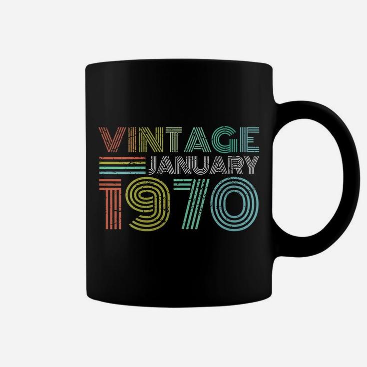 Womens 49Th Birthday Gift Vintage January 1970 Forty Nine Years Old Coffee Mug
