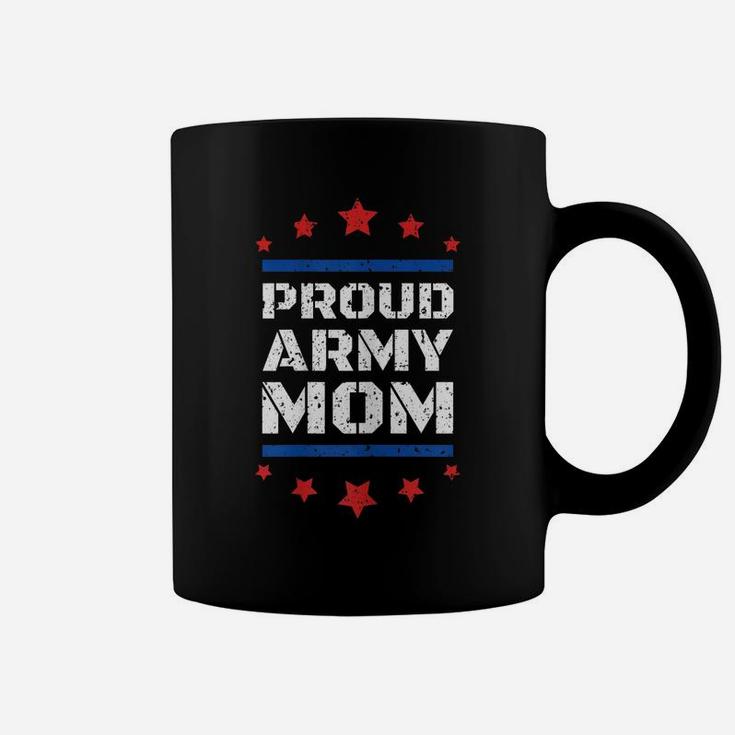 Womens 4Th July Clothing - Proud Army Mom Us Patriot Coffee Mug