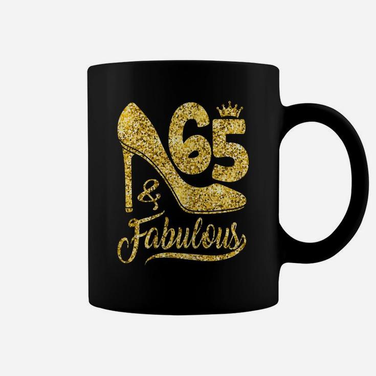 Womens 65 Years Old And Fabulous Happy 65Th Birthday Gift For Women Coffee Mug