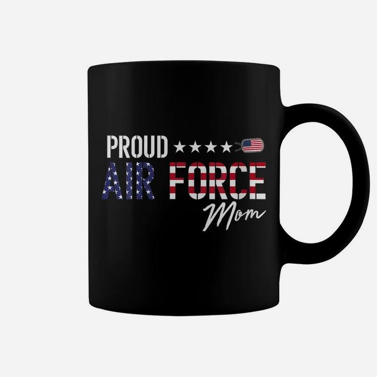 Womens American Flag Proud Air Force Mom Coffee Mug
