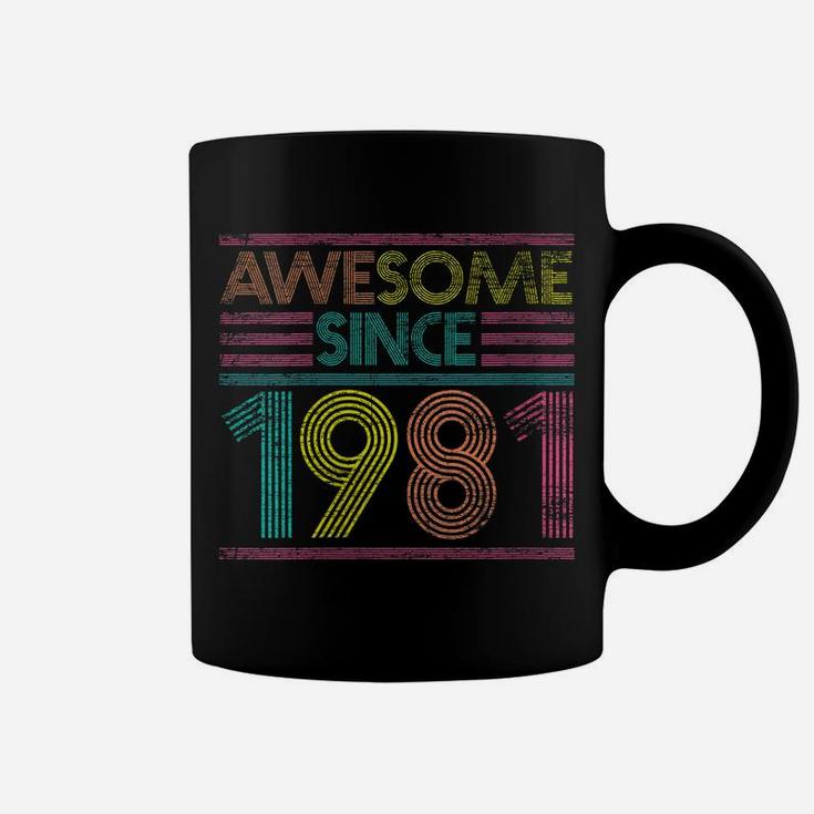Womens Awesome Since 1981 40Th Birthday Gifts 40 Years Old Coffee Mug