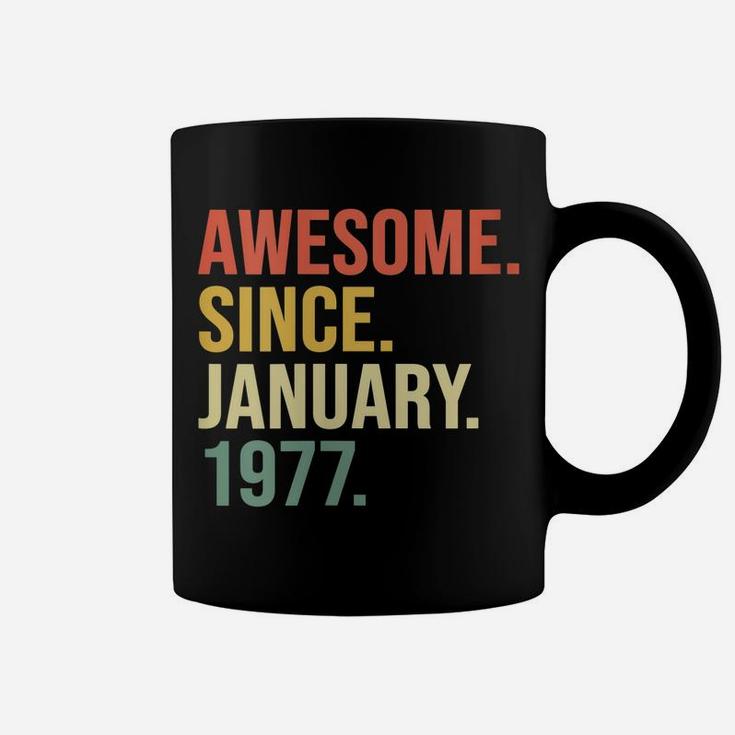 Womens Awesome Since January 1977, 43 Years Old, 43Rd Birthday Gift Coffee Mug