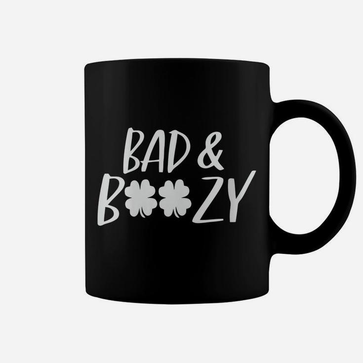 Womens Bad And Boozy Shirt Funny Saint Patrick Day Drinking Gift Coffee Mug