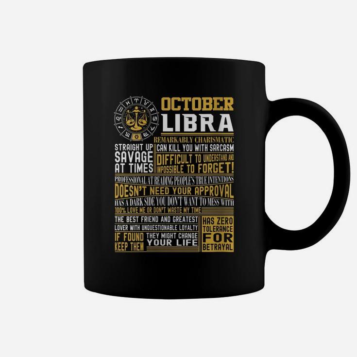 Womens Best Born In October Libra Zodiac Sign T Shirts Men, Women Coffee Mug