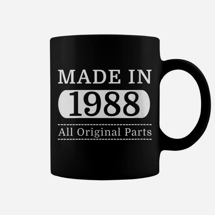 Womens Birthday Gift Made In 1988 All Original Parts Vintage Design Coffee Mug