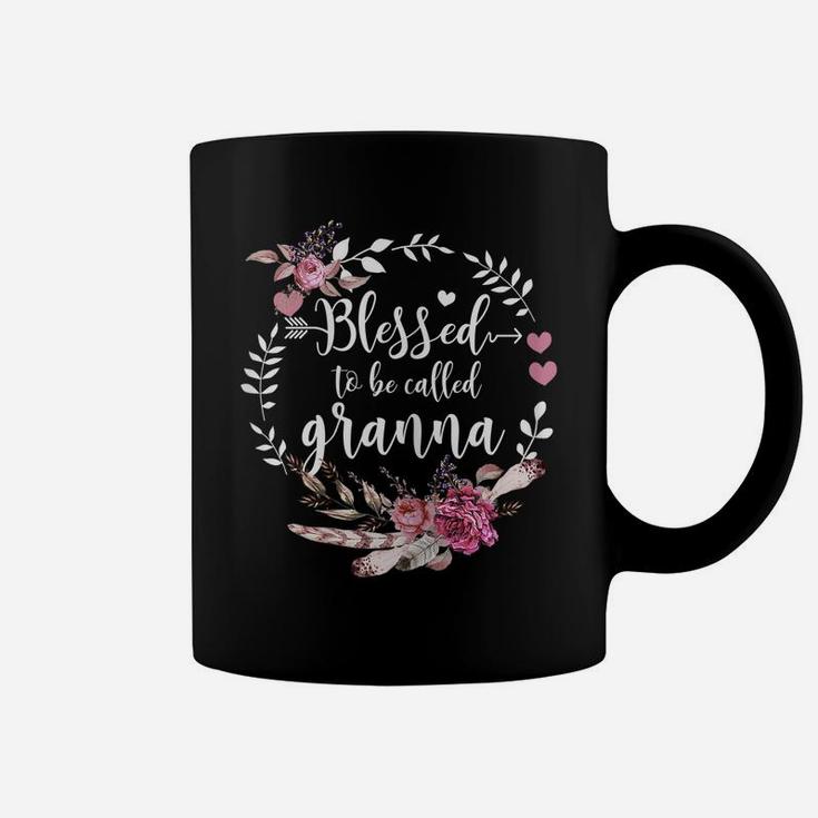 Womens Blessed To Be Called Granna Shirt Thankful Blessed Granna Coffee Mug