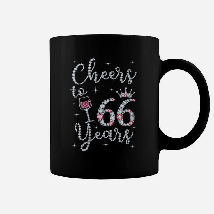 Womens Cheers To 66 Years 1955 66Th Birthday Gift Tee For Womens Coffee Mug