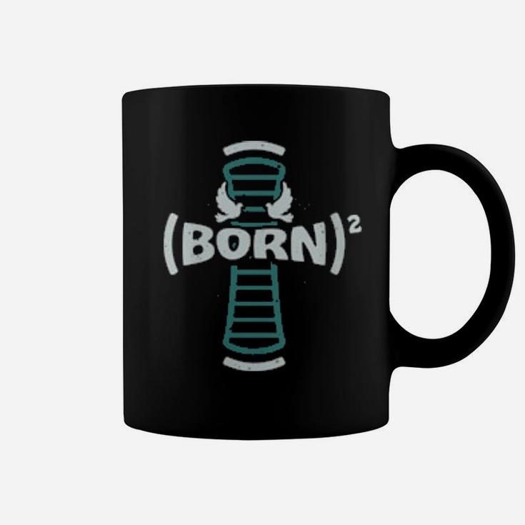 Womens Christian Design Born Squared Born Again Coffee Mug
