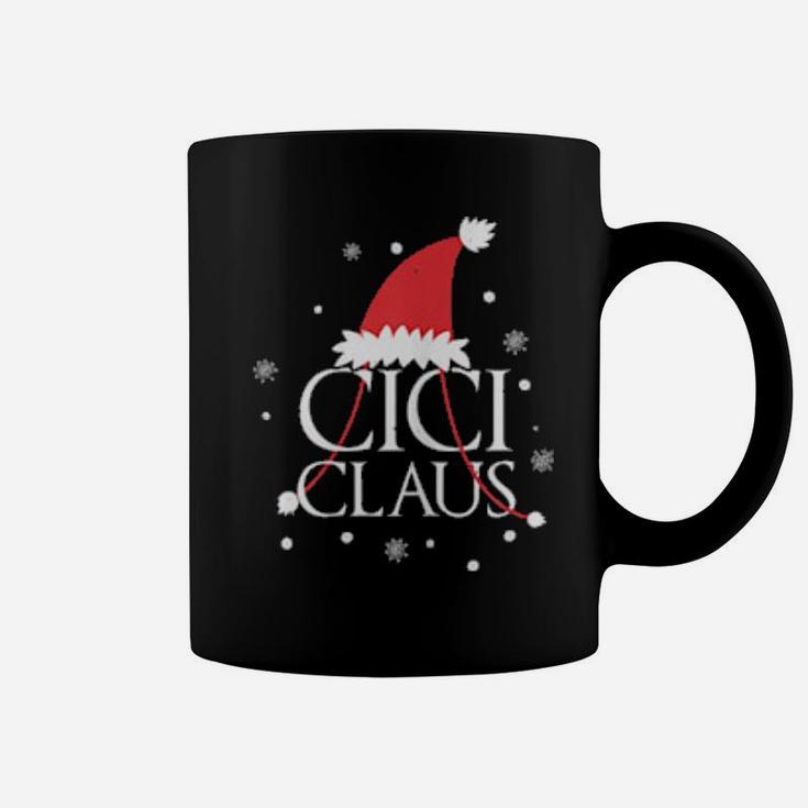 Womens Cici Claus Hat Grandma Cici Lovely Xmas Cute Coffee Mug