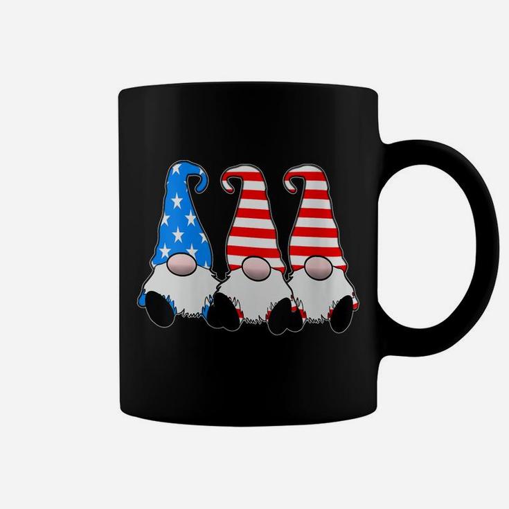 Womens Cute Patriotic Gnomes American Flag Red White Blue Usa Coffee Mug