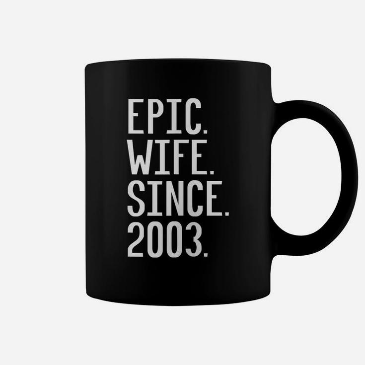 Womens Epic Wife Since 2003, 17Th Wedding Anniversary Gift For Her Coffee Mug