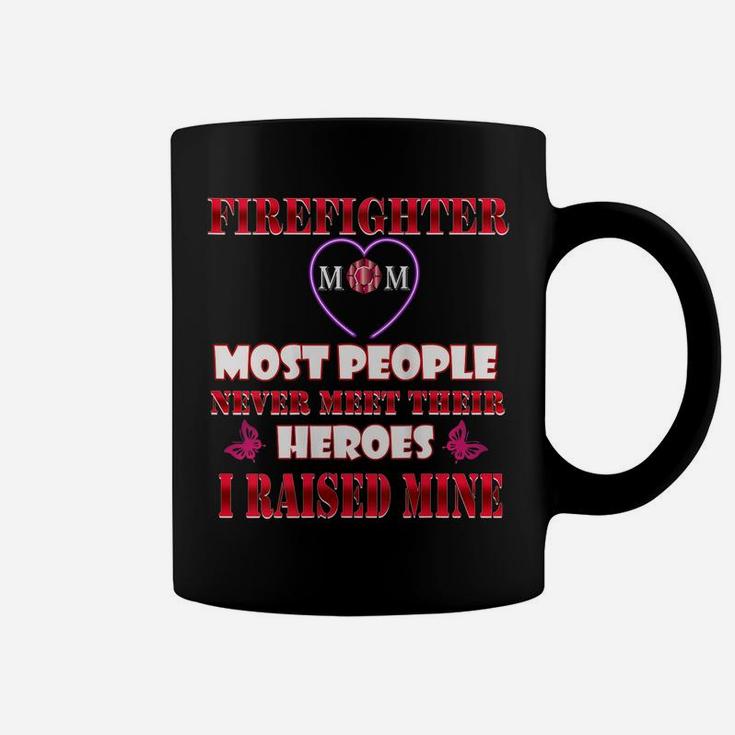 Womens Firefighter Mom Heroes Tshirt Proud Firemen Mothers Day Coffee Mug