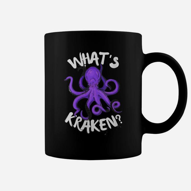 Womens Funny Giant Octopus What's Kraken Sea Ocean Monster Graphic Coffee Mug