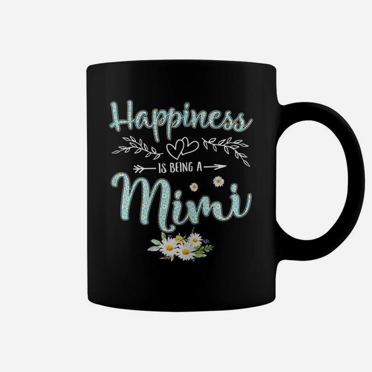 Womens Happiness Is Being A Mimi Women Daisy Flower Decor Grandma Coffee Mug