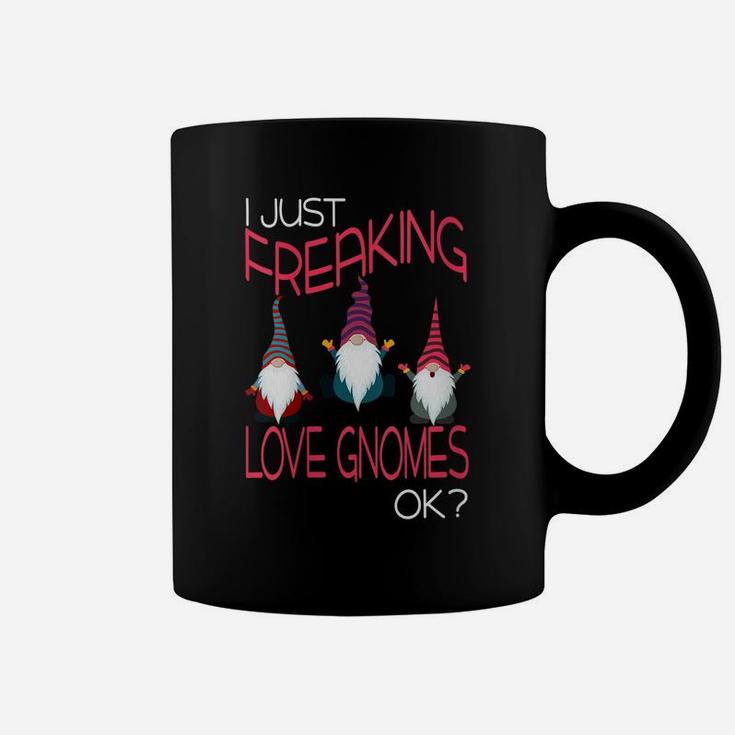 Womens I Freaking Love Gnomes Funny Awesome Gnome Lovers Gift Coffee Mug