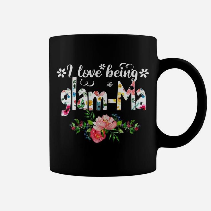 Womens I Love Being Called Glam-Ma Flower Coffee Mug