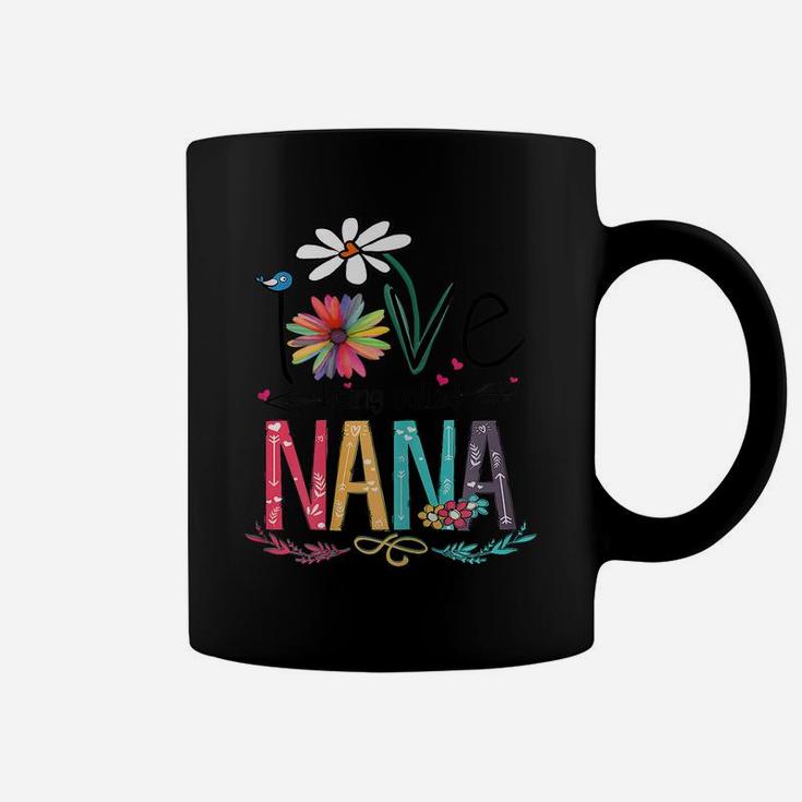 Womens I Love Being Called Nana Sunflower Mothers Day Gift Coffee Mug
