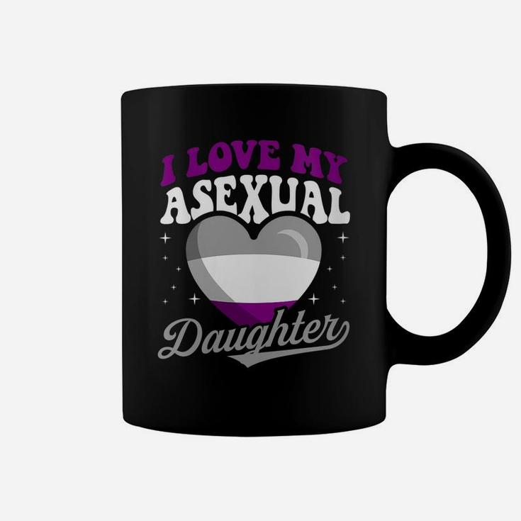 Womens I Love My Asexual Daughter Pride Month Proud Mom Dad Coffee Mug