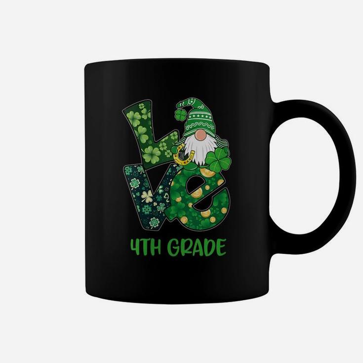 Womens Love Gnome 4Th Grade St Patricks Day Teacher Or Student Coffee Mug