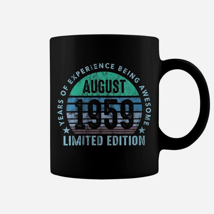Womens Made In August 1959 Retro Vintage Cool 61St Birthday Awesome Coffee Mug