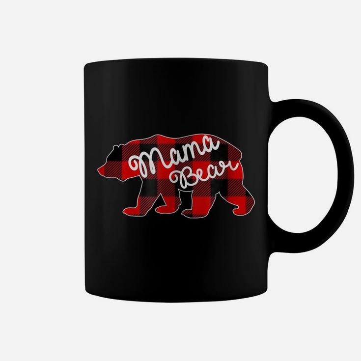 Women's Mama Bear Red And Black Plaid T Shirt Coffee Mug