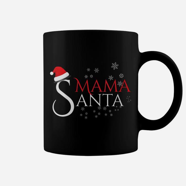 Womens Mama Santa, Funny Santa Hat Christmas Family Design Coffee Mug