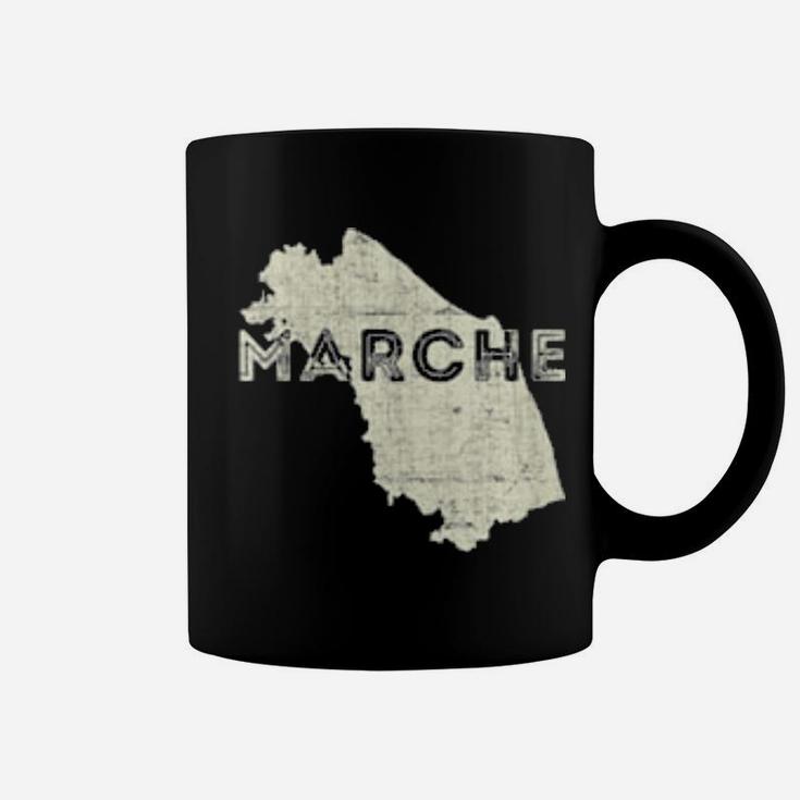 Womens Marches Map Word Art Distressed Marche Italy Souvenir Coffee Mug