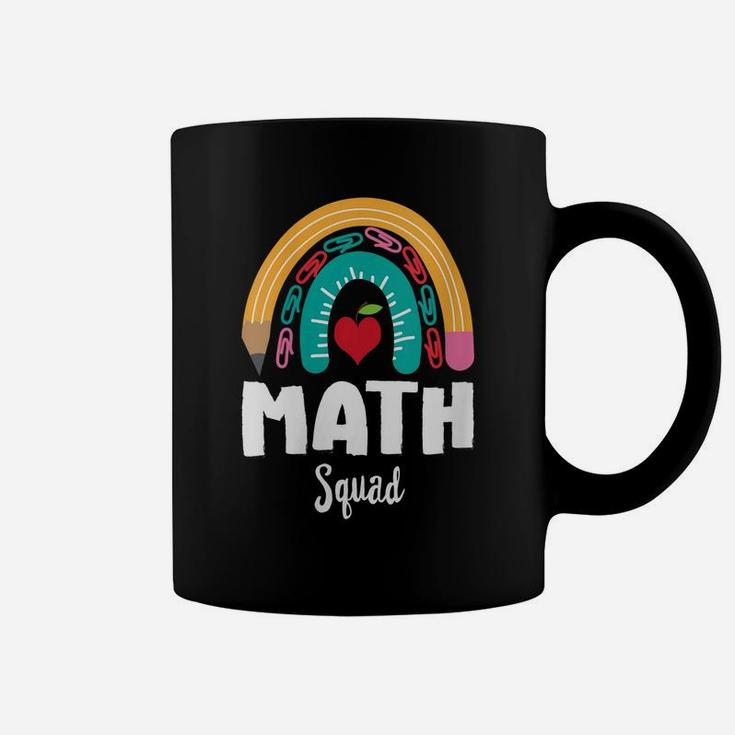 Womens Math Squad, Funny Boho Rainbow For Teachers Coffee Mug