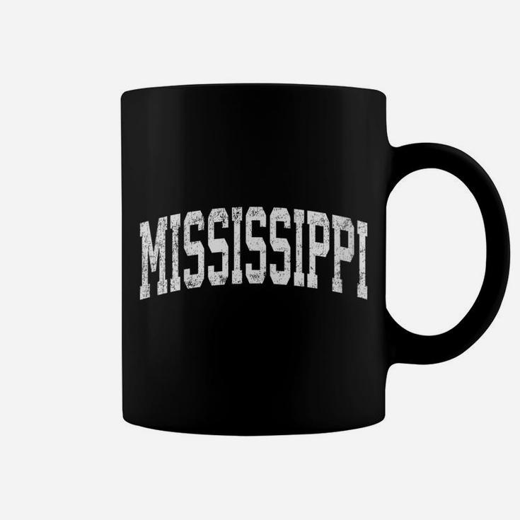 Womens Mississippi Ms Vintage Athletic Sports Design Coffee Mug