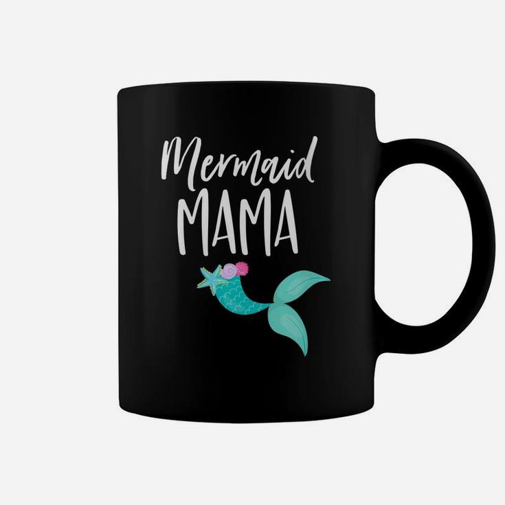 Womens Mom Birthday Party Outfit Dad Mommy Girl Mermaid Mama Coffee Mug