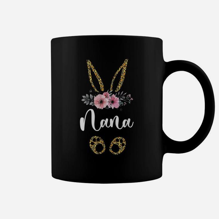 Womens Mother's Day Easter Flower Nana Leopard Bunny Coffee Mug
