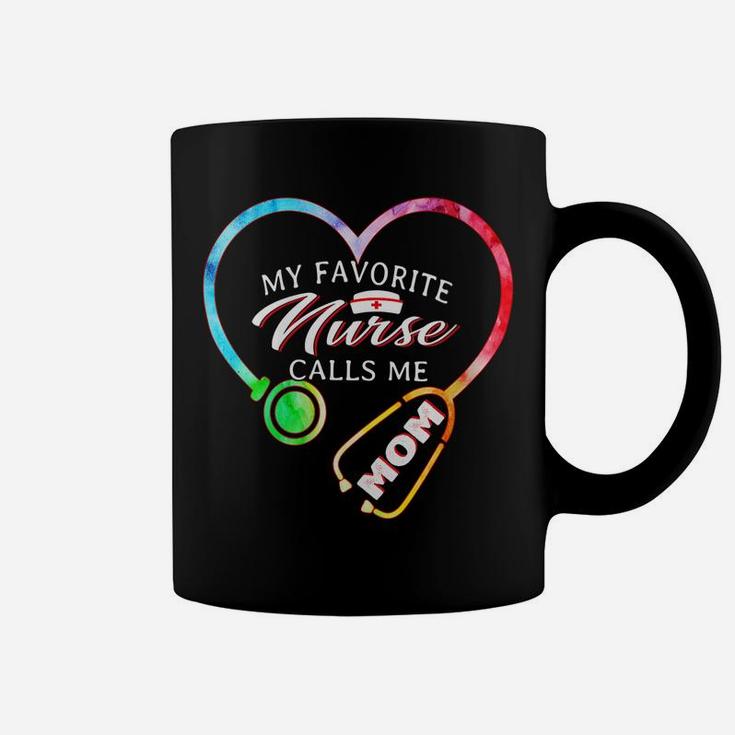 Womens My Favorite Nurse Calls Me Mom Shirt - Nurse Womens Gift Coffee Mug
