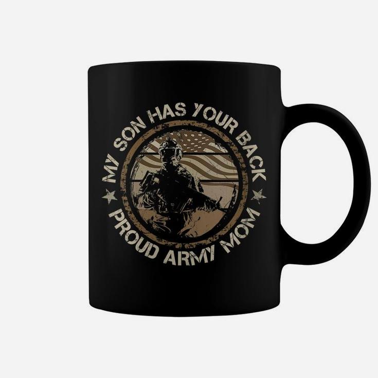 Womens My Son Has Your Back Army Mom Proud Military Mothers Day Coffee Mug