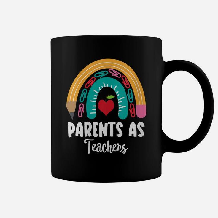 Womens Parents As Teachers, Funny Boho Rainbow For Teachers Coffee Mug