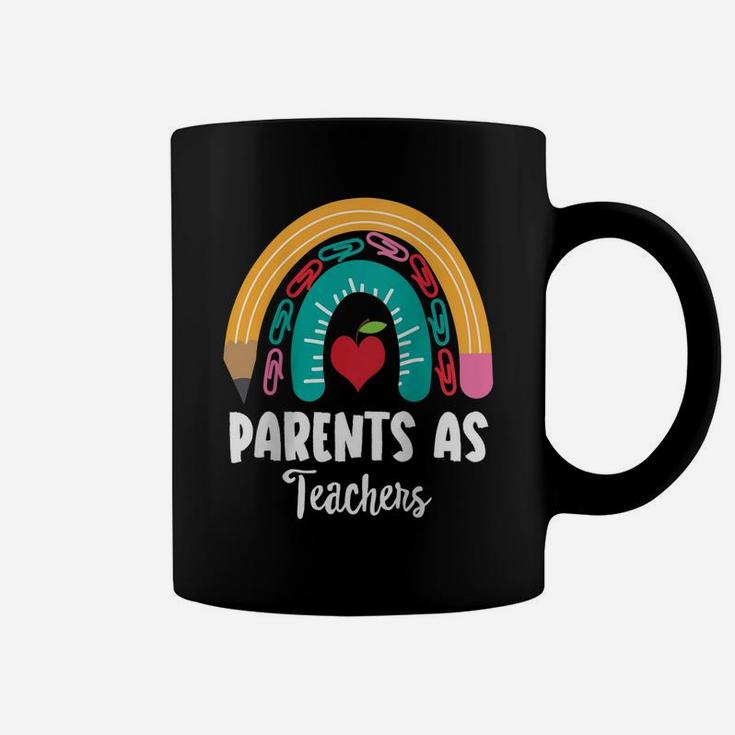 Womens Parents As Teachers, Funny Boho Rainbow For Teachers Raglan Baseball Tee Coffee Mug