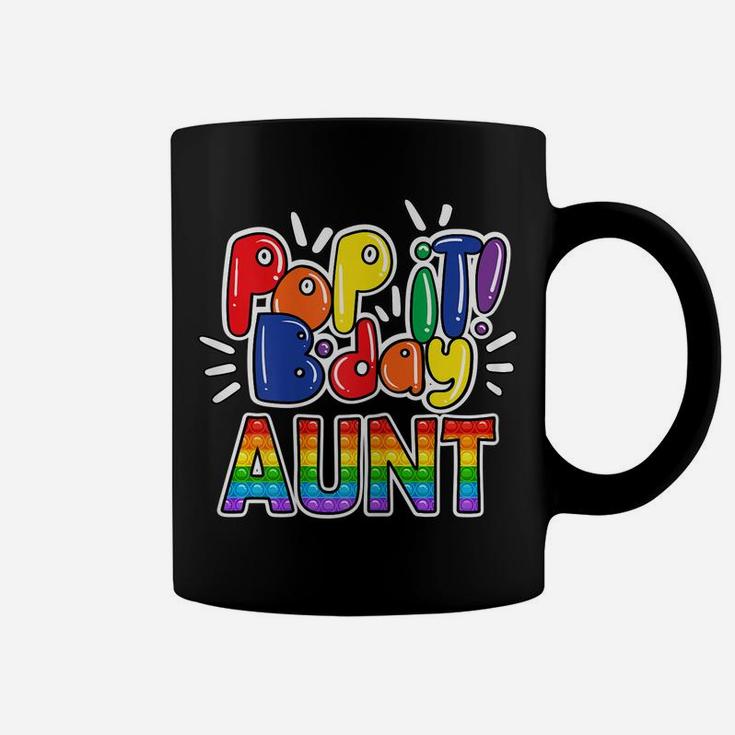 Womens Pop It Aunt Of The Birthday Girl Or Boy Fidget Toy Coffee Mug