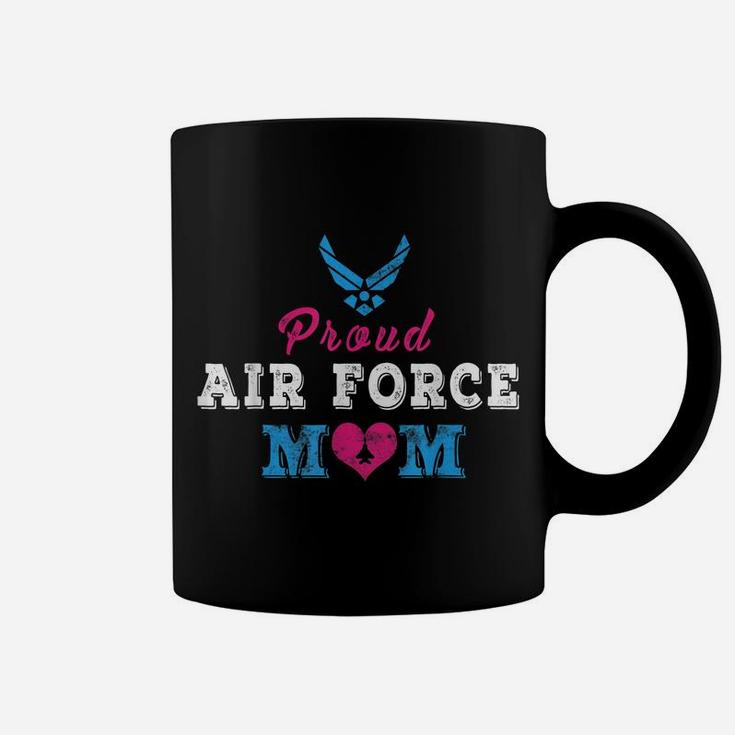 Womens Proud Air Force Mom Heart Military Family Coffee Mug
