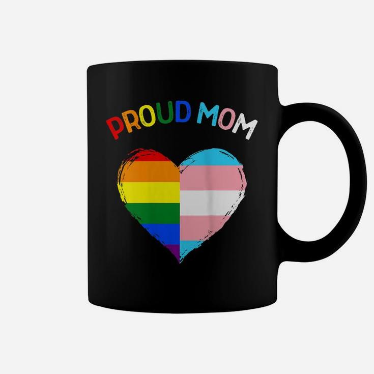 Womens Proud Ally Lgbtq Transgender Proud Mom | Proud Trans Mom Coffee Mug