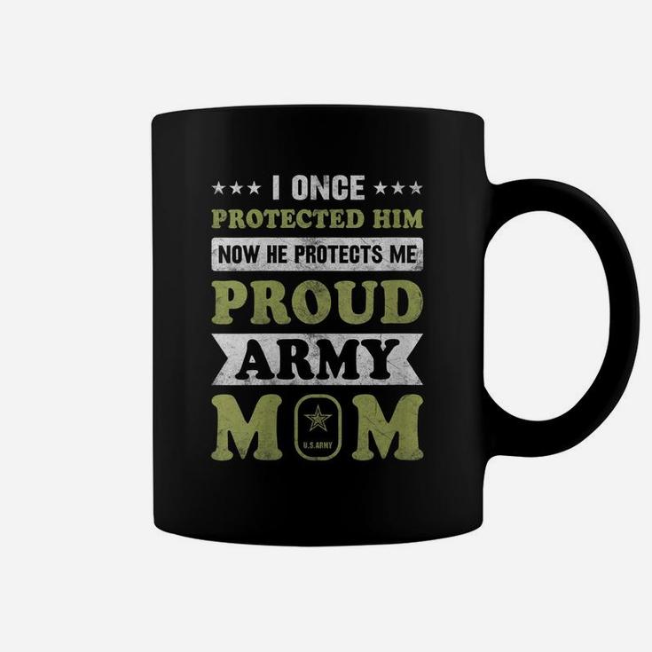 Womens Proud Army Mom Military Soldier Mama Cute Mothers Day Coffee Mug