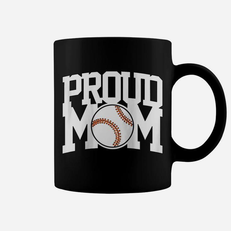 Womens Proud Baseball Mom | Baseball Game | T-Ball | Baseball Fan Raglan Baseball Tee Coffee Mug