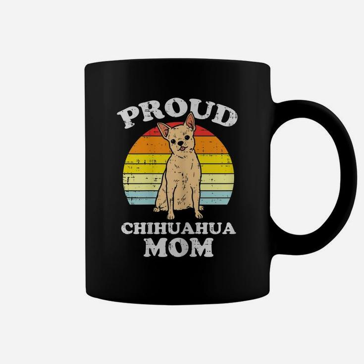 Womens Proud Chihuahua Mom Retro Chiwawa Dog Owner Mama Women Gift Coffee Mug