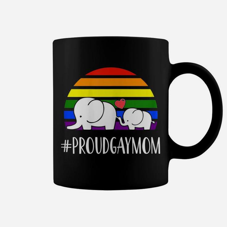 Womens Proud Gay Mom Love Rainbow Flag Lgbt Pride Gifts Coffee Mug